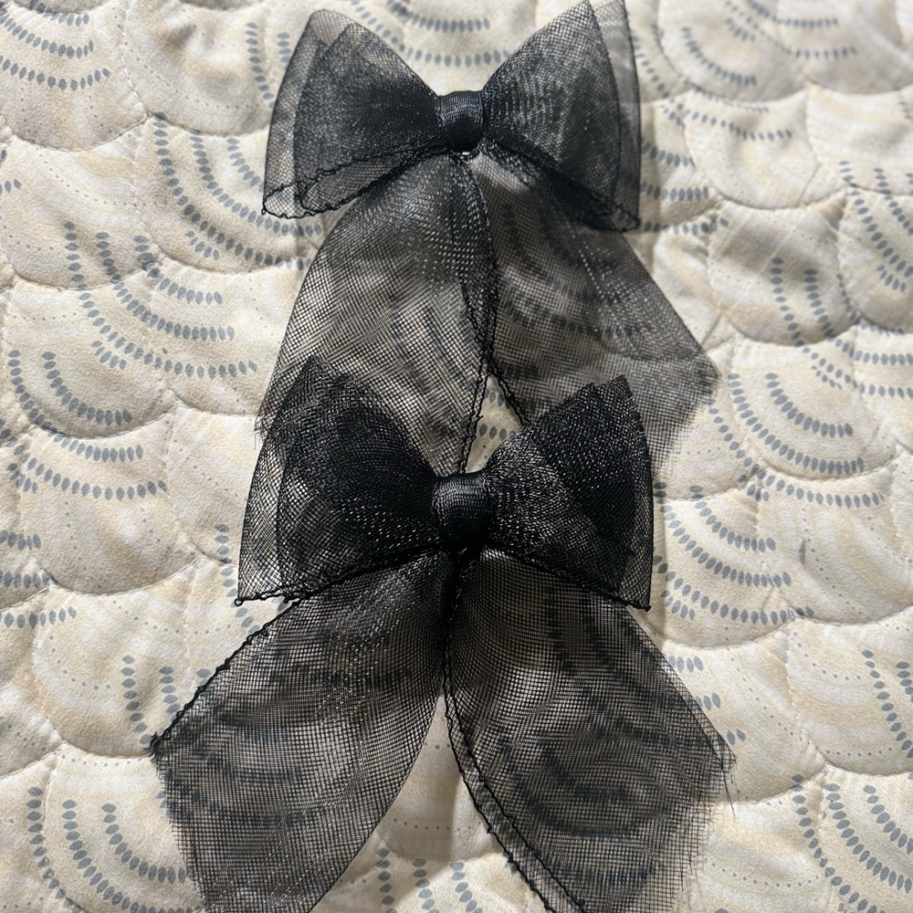 Pashion Footwear- Black Bow Shoe Clips